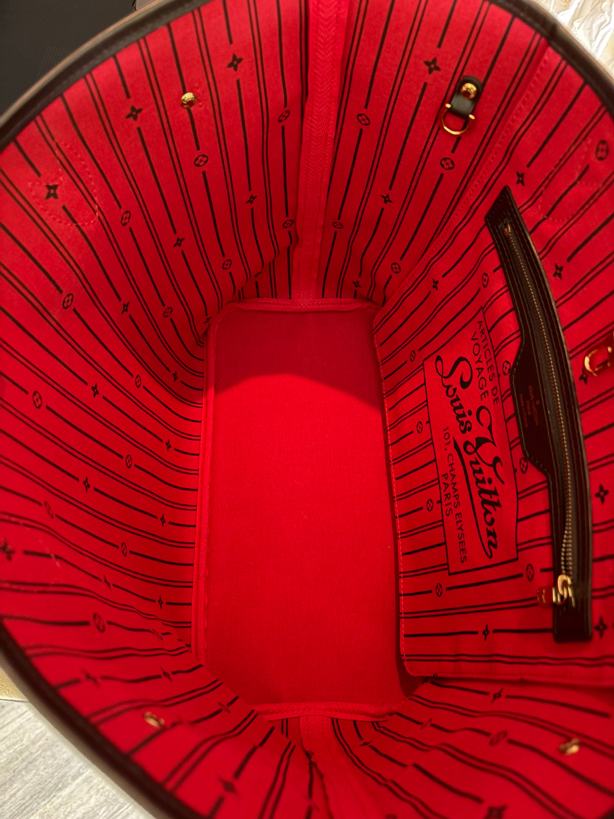 Louis Vuitton Neverfull MM Damier Ebene, detail view 15