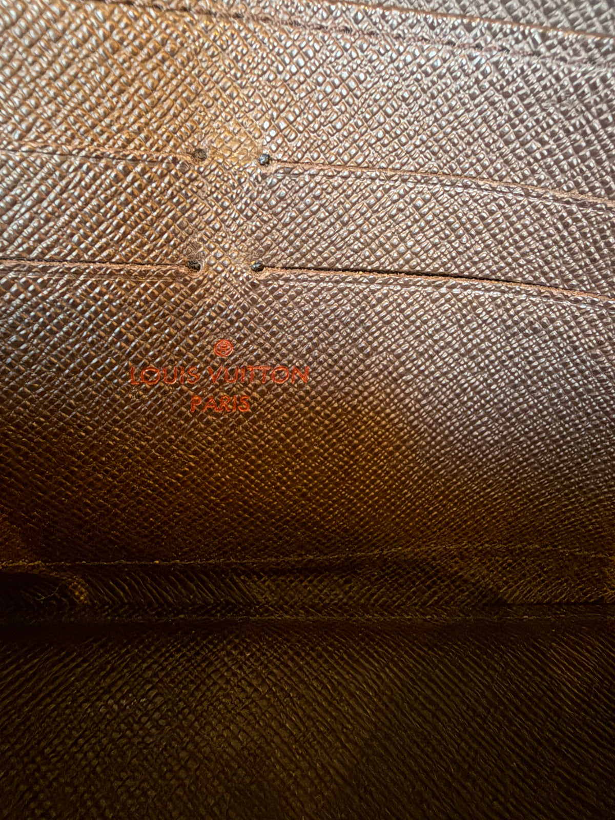 Louis Vuitton Zippy Wallet, close-up