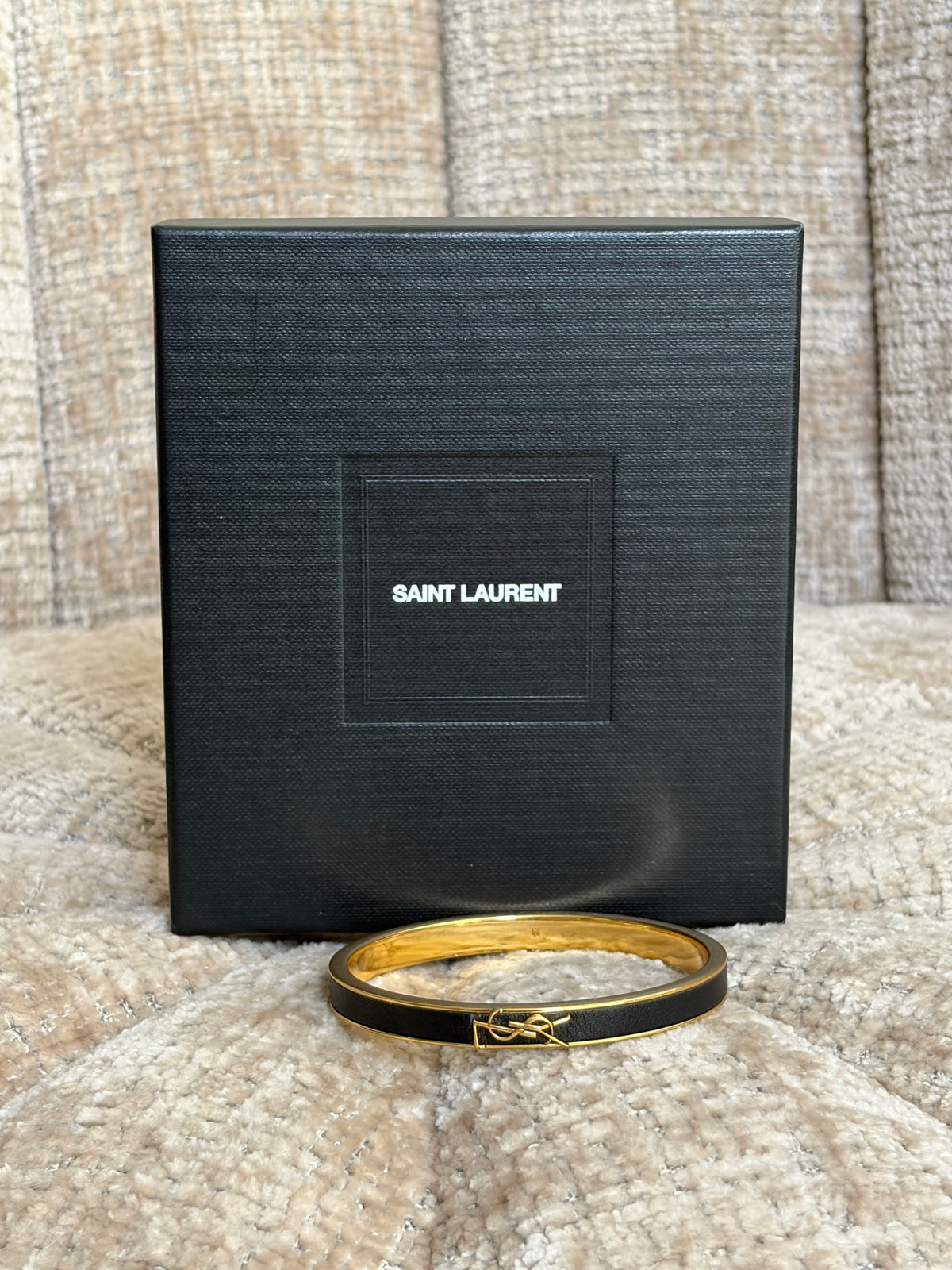 Yves Saint Laurent bangle bracelet, side view