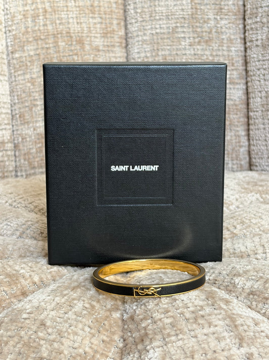 Yves Saint Laurent bangle bracelet, side view
