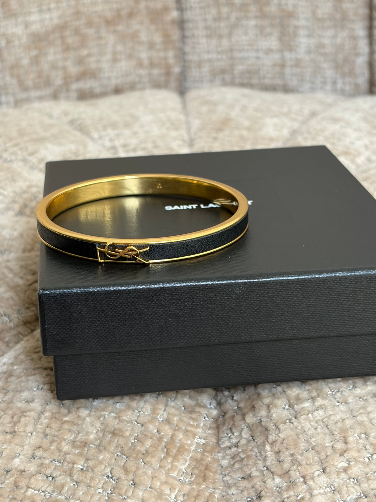 Yves Saint Laurent bangle bracelet, back view