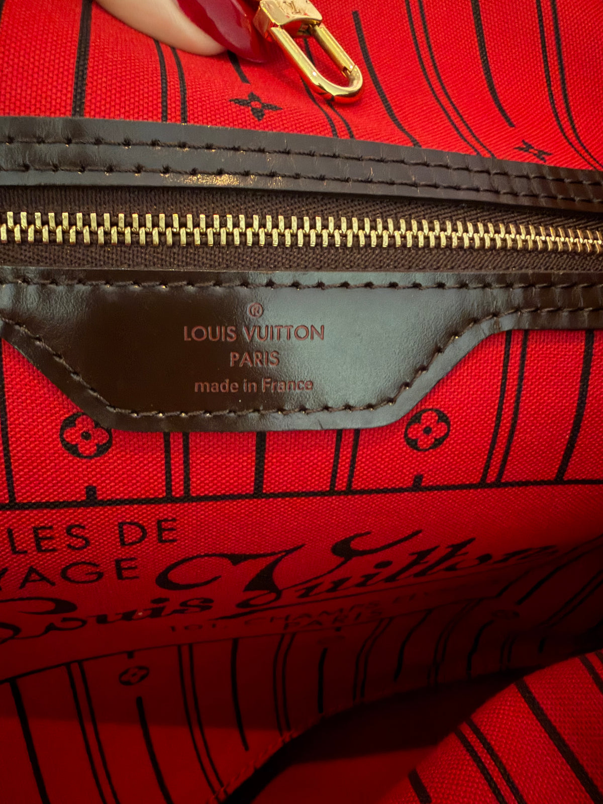 Louis Vuitton Neverfull MM Damier Ebene, detail view 16