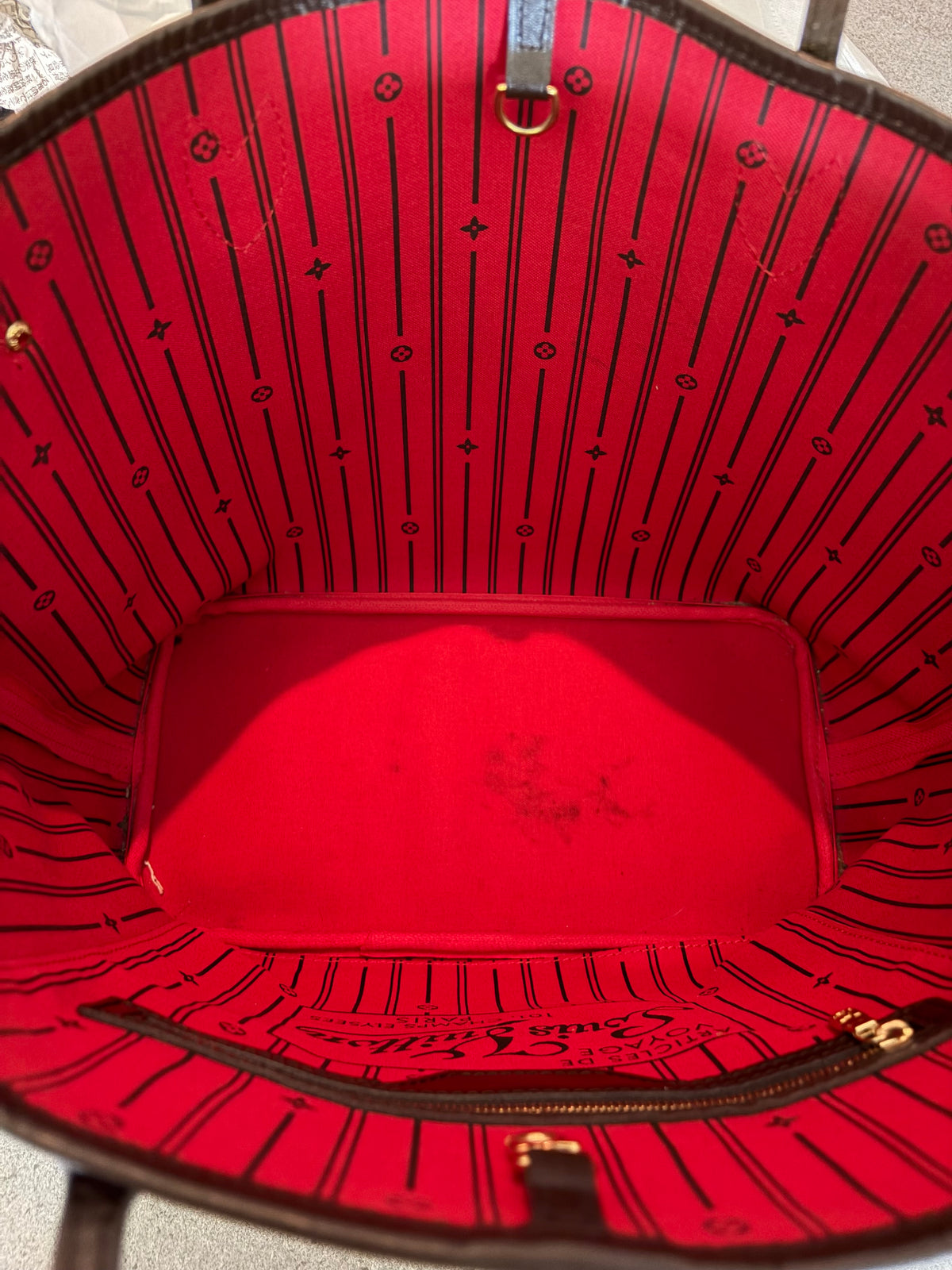 Louis Vuitton Neverfull MM Damier Ebene, detail view 14