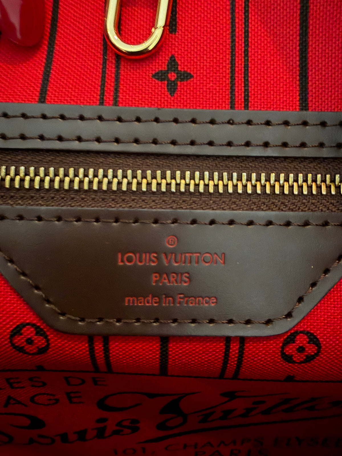 Louis Vuitton Neverfull MM Damier Ebene, detail view 19