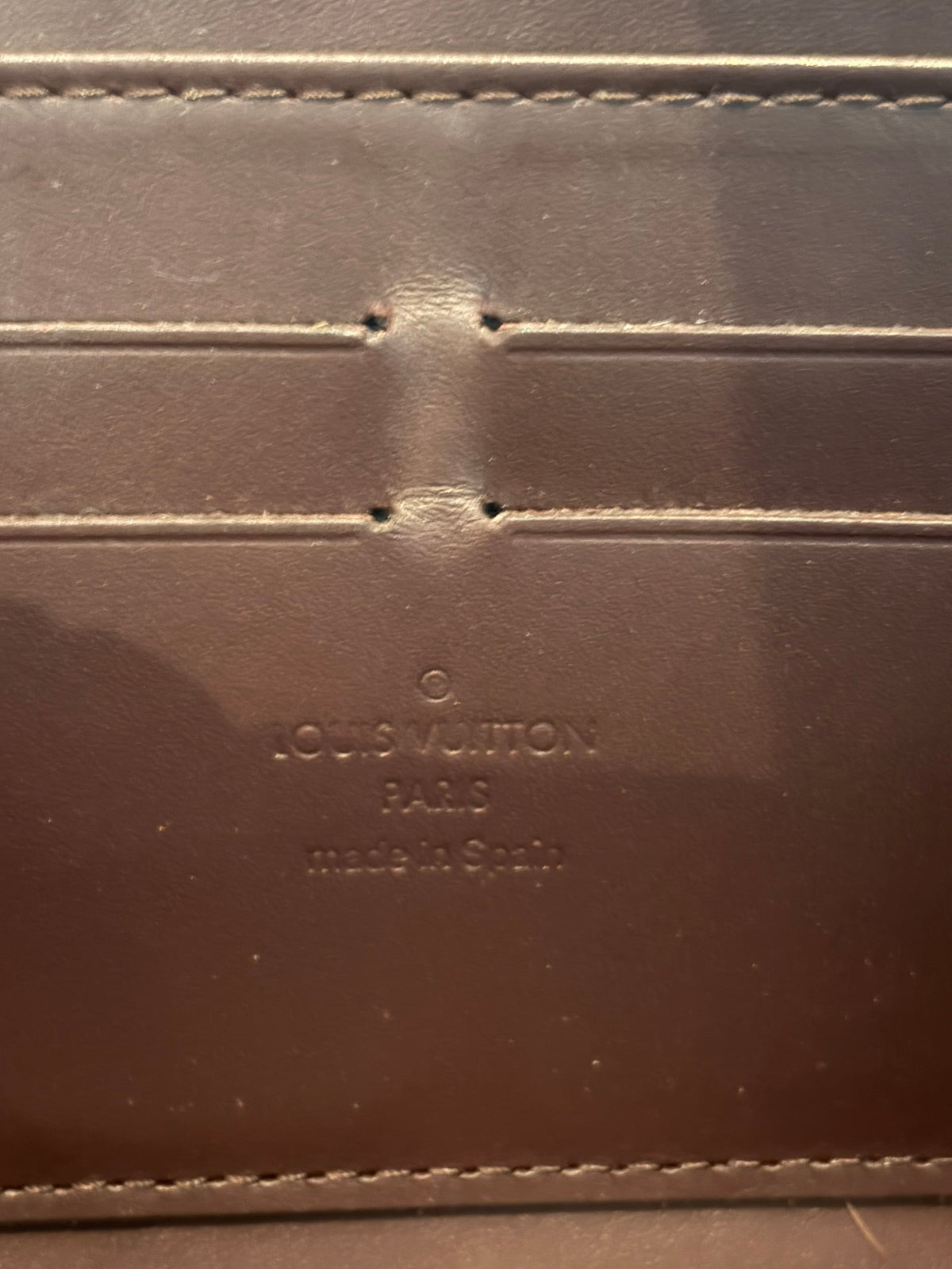 Louis Vuitton Zippy Wallet burgundy Vernis, detail view 9