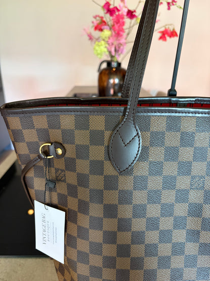 Louis Vuitton Neverfull MM Damier Ebene, back view